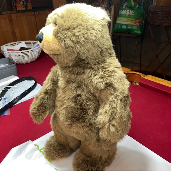 Jumbo TRUDI FUZZY BROWN 21” Teddy BEAR STAND UP Stuffed Animal Plush ITALY DAKIN - Picture 7 of 16